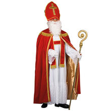 Herren-Kostüm Bischofsgewand rot Einheitsgröße
