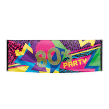 Banner 80er Party, 74x220 cm