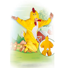 Kinder-Kostüm Overall Huhn, Gr. M bis 140cm Körpergröße - Plüschkostüm, Tierkostüm