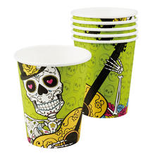 SALE Becher, recycelbar aus Pappe, Day of the Dead, 6 Stk., 250 ml