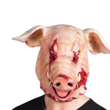 Maske Blutiges Schwein aus Latex