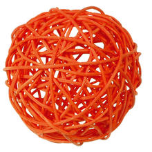 SALE Rattan Dekoball  3, 4 & 7 cm, orange, 10 Stk