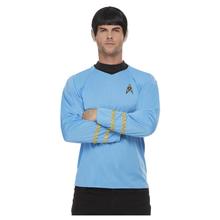 Star Trek-Uniform Wissenschaftsoffizier, Raumschiff Enterprise, Blau, Oberteil, Größe: S