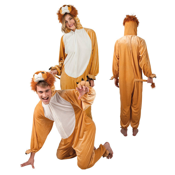 Größen Karnevalskostüm Faschingsverkleidung Löwenkostüm Plüsch Overall versch 