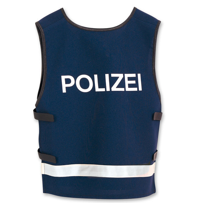 Blaue Polizei Kostüm Weste für Kinder ideal für Karneval ...