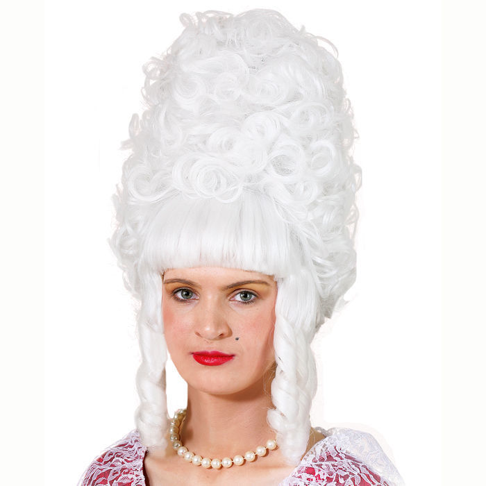 renaissance perucke lady pompadur weiss ebay