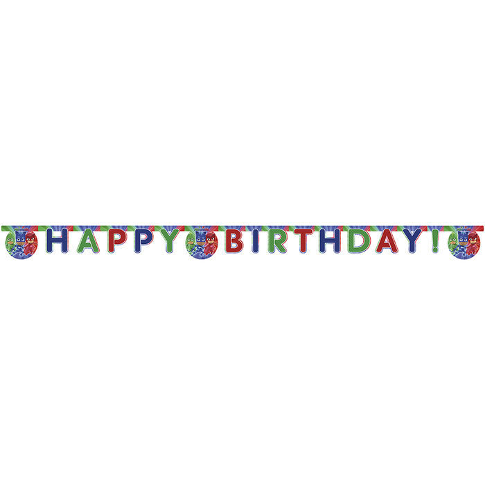 PJ Masks Buchstaben Girlande Happy Birthday Neu & OVP 