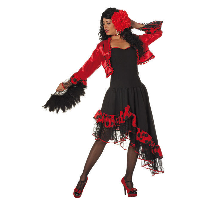 Spanisches Carmen Spanierin Flamencotänzerin Kostüm Damen N0Ov8nmw
